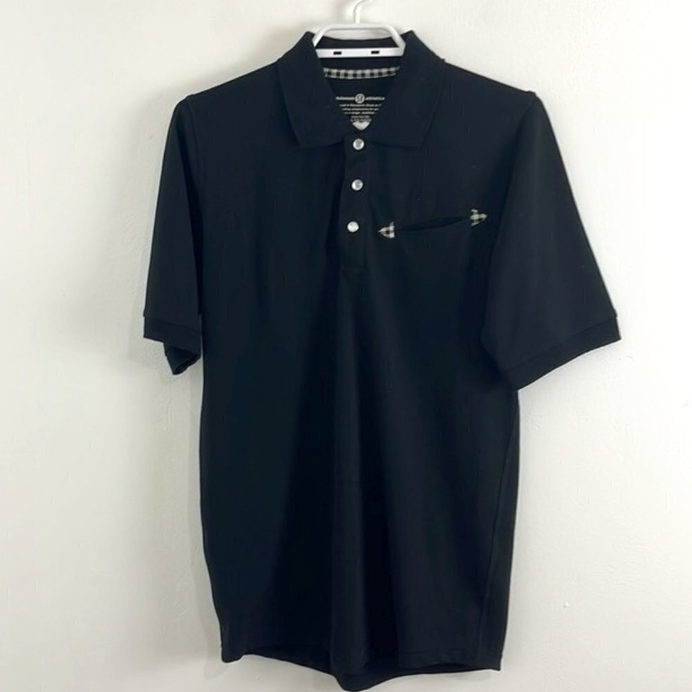 Lululemon Men’s Black Polo Golf Shirt w/ Pearl Buttons